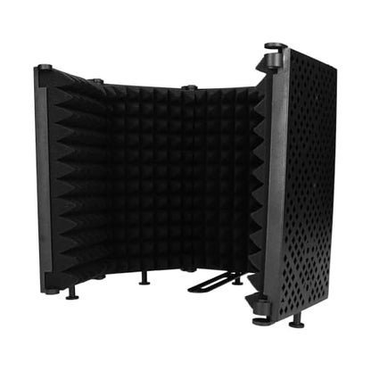 Foldable Microphone Isolation Sound Absorbing Foam Reflector for Studio Recording Equipment, Broadcasting Room ABS