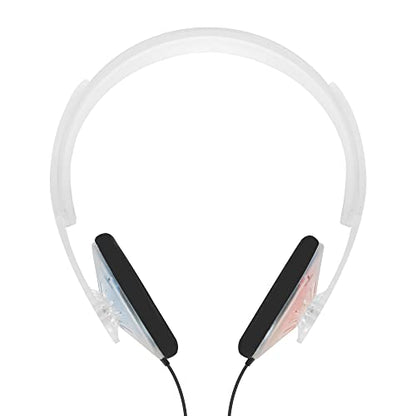 Koss KPH30i Clear Retro 90s Style On-Ear Headphones, Microphone, Wired Plug | Transparent, In-Line Microphone and Touch Remote Control, D-Profile Design, 3.5mm Jack - color: Clear
