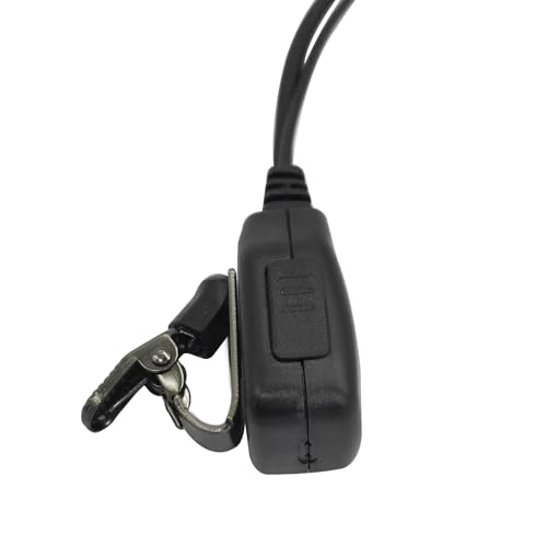 2Pin Earpiece with Mic Walkie Talkie Headset Earphone Ear Piece for Midland 2-Way Radios GXT LXT (G Shape Style)