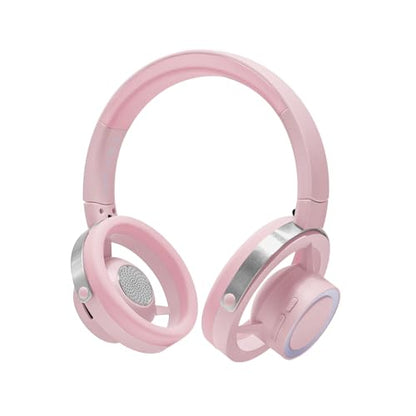 Open-Ear Headphones, 20+ Hour Playtime, Immersive Sound, Wireless Bluetooth Headphones for School, Work, Travel&Daily Use,Pink - color: Pink