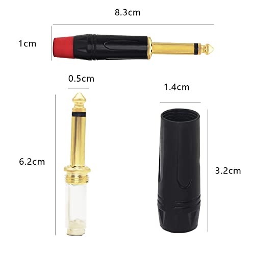 Yuchenfeng 1/4" TS Mono Plug to Bare Wire Speaker Cable - 6.35mm Male Adapter Replacement Open End for Guitar, Mic & DJ Gear | Hi-Fi Audio (30FT) - size: 30FT 1PCS