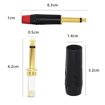 Yuchenfeng 1/4" TS Mono Plug to Bare Wire Speaker Cable - 6.35mm Male Adapter Replacement Open End for Guitar, Mic & DJ Gear | Hi-Fi Audio (30FT) - size: 30FT 1PCS