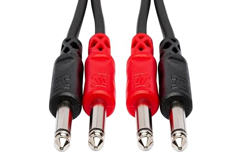 Hosa CPP-203 Stereo Interconnect, Dual 1/4 Inch TS to Same, 9.8 Feet - size: 9.8 Feet