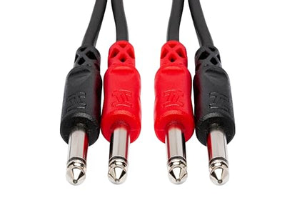Hosa CPP-204 Dual 1/4" TS to Dual 1/4" TS Stereo Interconnect Cable - 4 Meters (13.2 ft) - size: 13.1 Feet