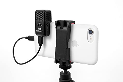 IK Multimedia iRig Mic Cast HD Compact Dual-Capsule Vocal Condenser Microphone with Front, Rear, bi-Directional Recording ad 24-bit, 96 kHz Sound, for iPhone, iPad, Android and All Popular apps - style: iRig Cast HD
