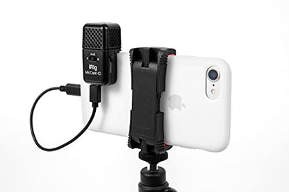 IK Multimedia iRig Mic Cast HD Compact Dual-Capsule Vocal Condenser Microphone with Front, Rear, bi-Directional Recording ad 24-bit, 96 kHz Sound, for iPhone, iPad, Android and All Popular apps - style: iRig Cast HD