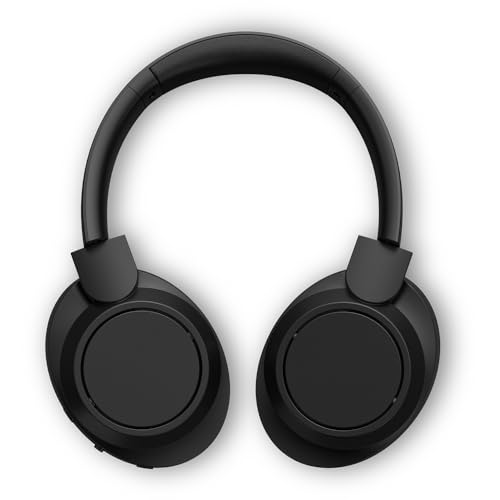 PHILIPS H6509 Wireless Headphones, Over-Ear Bluetooth 5.3 Headphones with Noise Canceling Pro, Dynamic Bass, 70H Battery Life, Fast Charging, Soft Ear Cups, Multipoint Connectivity, App Control