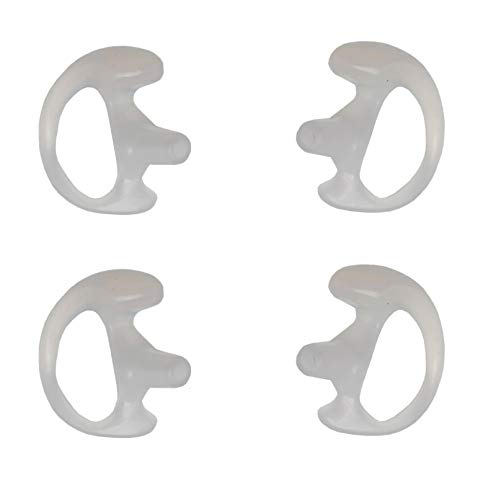 Replacement Anti-Slip Earmold for Two-Way Radio Acoustic Tube Earpiece | 2 Pairs Medium Earmold Stabilizer Inserts, Fits Air Acoustic Coil Tube, Two-Way Radio & Surveillance Earpieces - size: Medium