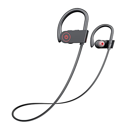 Bluetooth Headphones,Wireless Earbuds IPX7 Waterproof Sports Earphones 15H Playtime with Mic HD Stereo Sound Sweatproof in-Ear Earbuds Sound Isolation Headsets Gym Running Workout