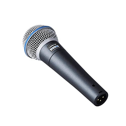 Shure BETA 58A Supercardioid Dynamic Vocal Microphone | Single Element Supercardioid Dynamic Mic for Stage and Studio, 5/8 to 3/8 (Euro) Thread Adapter and Storage Bag