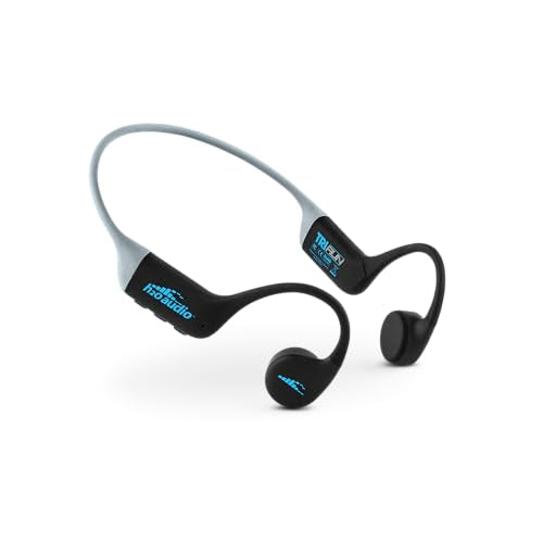 H2O Audio TRI Run Open Ear Bone Conduction Headphones. Sweatproof Multisport Headphones for Running, Cycling, and Paddling. Wireless Wrap Around Sport Earbuds, IPX8 Waterproof, Bluetooth 5.3