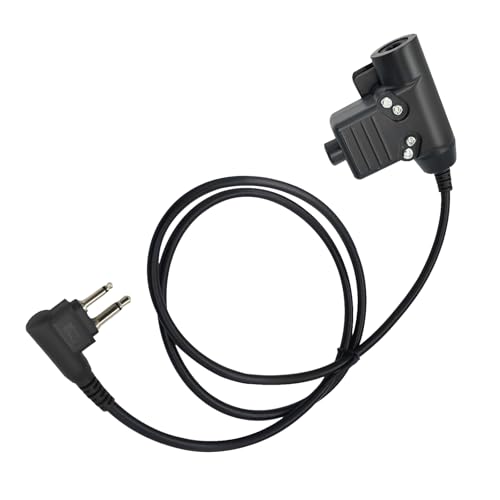Tactical U94 Ptt System Push-to-Talk Button Compatible for Walkie Talkie 2 Way Radio(Civilian Wired) (for cp200)