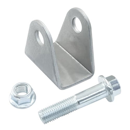 Universal Shock Mount Kit, Silver Steel, 4 Pack | ATV Dirt Bike Compatible, U Shape Suspension Bracket, Includes Hardware, For Go-Karts Motorcycles