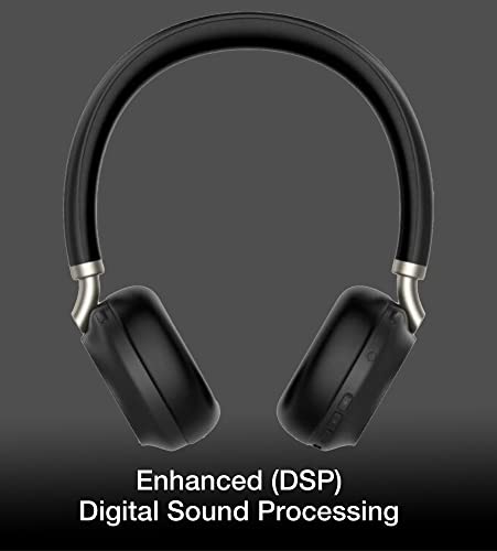 Yealink BH72 Bluetooth Headset Teams Version, USB-A, Black - GTW Bundle Yealink Wireless Headset with Global Teck Microfiber Cloth - Compatible for Office and Home Use - color: Black - No Charging Stand, size: MS Teams Version
