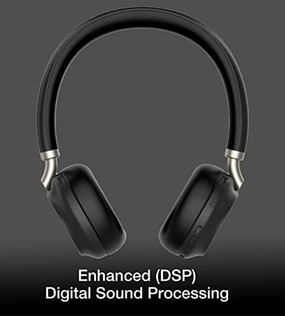 Yealink BH72 Bluetooth Headset Teams Version, USB-A, Black - GTW Bundle Yealink Wireless Headset with Global Teck Microfiber Cloth - Compatible for Office and Home Use - color: Black - No Charging Stand, size: MS Teams Version