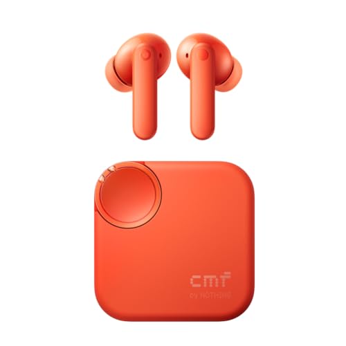 CMF By Nothing Buds 2 48dB Hybrid ANC True Wireless Earbuds, Strong and Comfort Noise Cancelling, Ultra Bass and Dirac Sound, in-Ear Detection, 55H Playtime, 6ENC Mics, Bluetooth 5.4 Light Orange - color: Light Orange
