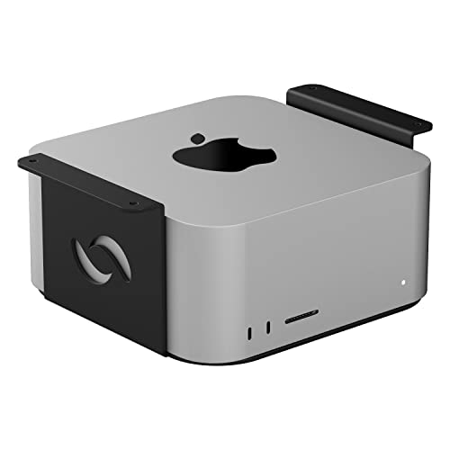 HumanCentric Under Desk Mount Compatible with Mac Studio, M4 M3 M2 M1 | Mounting Stand Bracket, Heat Dissipation, Anti-Scratch, Secure or Hide with Holder Case