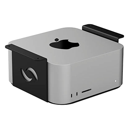 HumanCentric Under Desk Mount Compatible with Mac Studio, M4 M3 M2 M1 | Mounting Stand Bracket, Heat Dissipation, Anti-Scratch, Secure or Hide with Holder Case
