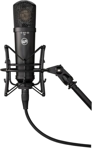 Warm Audio WA-87jr Large Diaphragm Condenser Mic with Shockmount, Rich Studio-Grade Sound for Vocals, Instruments, Podcasts, Black - color: Black