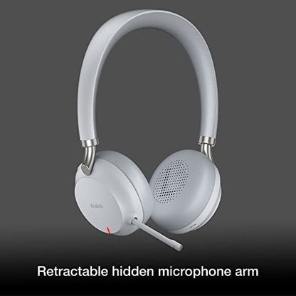Yealink BH72 Bluetooth Headset UC with Charging Stand, USB-A (Grey) - GTW Bundle Yealink Wireless Headset with Global Teck Microfiber Cloth - Compatible for Office and Home Use - color: Grey - w/ Charging Stand, size: UC Version