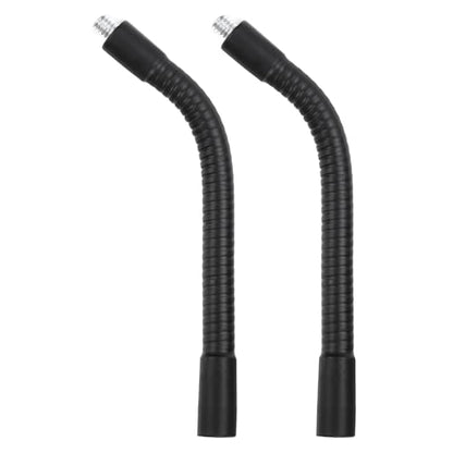 PATIKIL 6" Gooseneck, 2Pcs 1/4"-20 Female to Male Thread Metal Universal Hose Flexible Arm Gooseneck Tube Extension Holder for Action Camera, Phone, Microphone, Black - size: 6 Inch