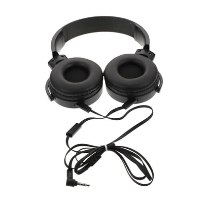 Holibanna Portable Stereo Gaming Headset with Microphone Lightweight Over Ear Wired Headphones for Computer and Smartphone Comfortable Breathable Design for School Age Users