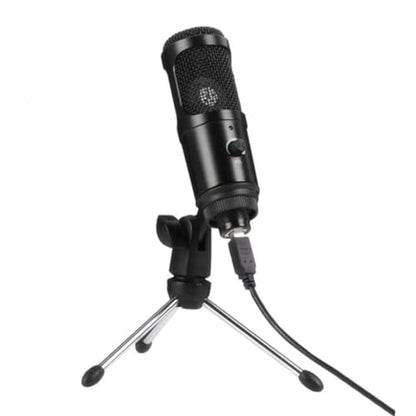 Kisangel USB Condenser Microphone Set for Streaming and Gaming Cardioid Polar Pattern Laptop Compatible Mute Button and Headphone Jack for Video Calls and Podcasts Style