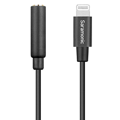 Saramonic SR-C2002 | Female 3.5mm TRRS to Lightning Audio Adapter Cable for Mic & Audio in & Headphone Out from iPhones & iPads - size: TRRS Female to Lightning