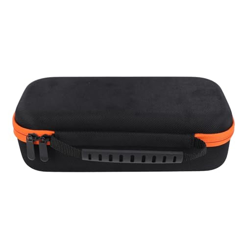 Haofy Wireless Microphone Case Storage Box Organizer EVA Hard Shell with Dual Zip Closure Handle and Mesh Pockets for Dual Wireless Microphone System Receiver Adapter AA Battery