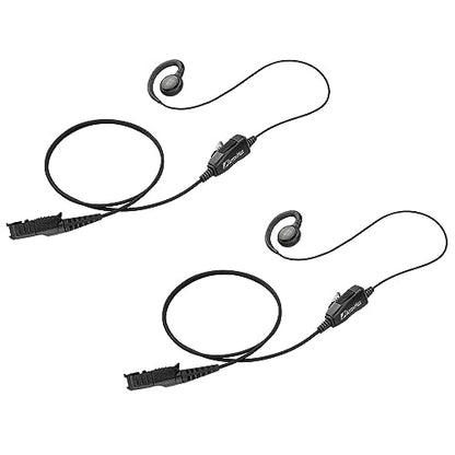2 Pack BSE12-AX C-Shape Swivel Style Earpiece Headset for Motorola Radio XPR3300 XPR3500e DEP8050 Elite - size: 2 Pieces