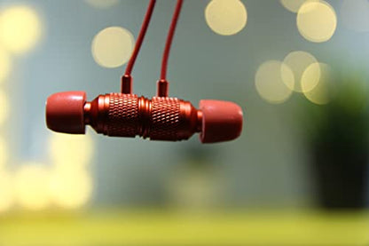 LUDOS Ultra Wired Earbuds in-Ear Headphones, 5 Years Warranty, Earphones with Microphone, Noise Isolating Ear Buds, Memory Foam for iPhone, Samsung, School Students, Kids, Women, Small Ears - Red - color: Red, style: 3.5 mm