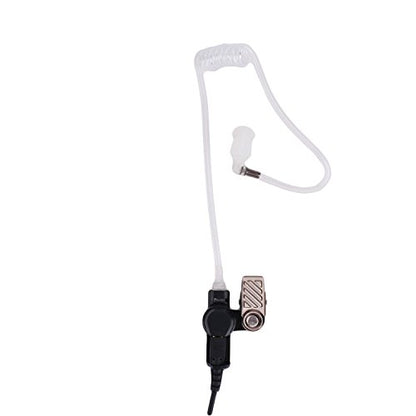 CLS1110 Transparent Acoustic Tube Earpiece Surveillance Headset with Mic Compatible with Motorola CP185 XV2600 CLS1410 CLS1413 Walkie Talkie - style: Acoustic tube type