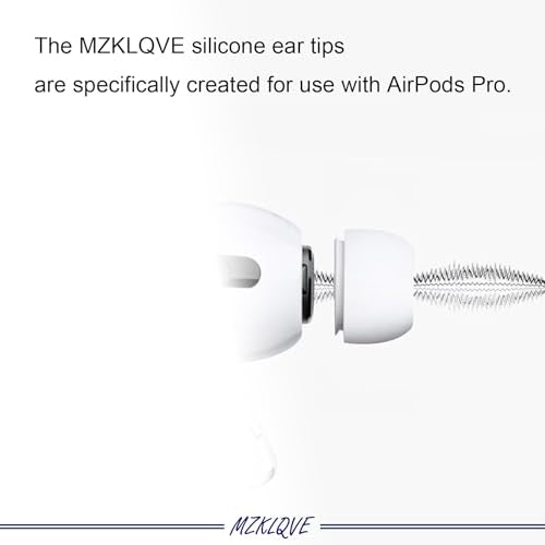 6 Pairs Replacement Ear Tips for AirPods Pro 1/2 Gen, Silicone Eartips with Noise Reduction Hole, White & Black S/M/L, Fit Charging Case