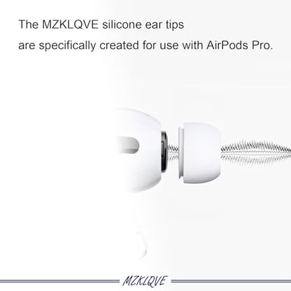 6 Pairs Replacement Ear Tips for AirPods Pro 1/2 Gen, Silicone Eartips with Noise Reduction Hole, White & Black S/M/L, Fit Charging Case