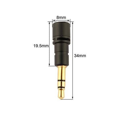 3.5mm Mini 3-Pole Stereo Omnidirectional Mic Portable Microphone Compatible with Mobile Phone Pad PC Laptop Studio Video Recording Noise Cancelling Small Mic Plug and Play