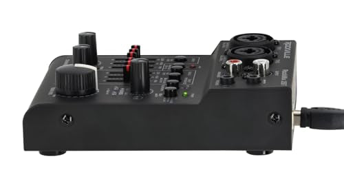 Rockville RockMix 2BT 2-Channel USB Interface Mixer with Bluetooth, Podcast | XLR/TRS Inputs, +48V Phantom Power, 2-Band EQ, RCA Outputs, Headphone Out, USB Bus Powered, Mac/PC, Bluetooth 5.0