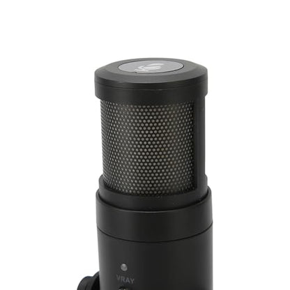 USB Condenser Microphone with RGB Light, Recording Microphone for Laptop PC iOS, 360 Degree Rotatable Computer Microphone with Live Monitoring and Noise Reduction