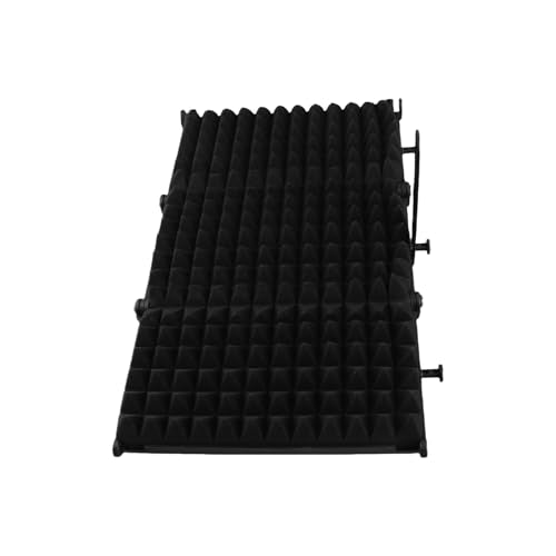 Aramox Portable Microphone Sound Absorbing Plate, 3 Panel Isolation Cover with Adjustable Angles for Recording Studio Podcasts Singing, Black ABSSponge Material, Noise Reduction Clear (5 panel) - size: 5 panel