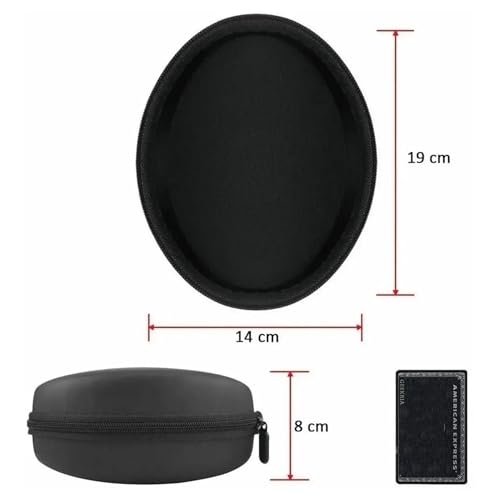 Headphone Case, Hard Shell Carrying Case for Over Ear Headphones Large Travel Bag Shockproof Scratch Resistant Portable Hard Travel Case Protective Carrying Storage Bag for Folding Headsets