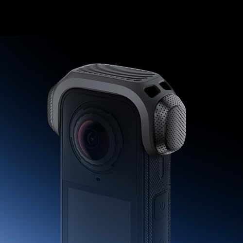 Insta360 X4 Air Mic Windshield | Acoustic foam inserts with metal mesh and snap-on frame for wind reduction, audio clarity and 360 shots