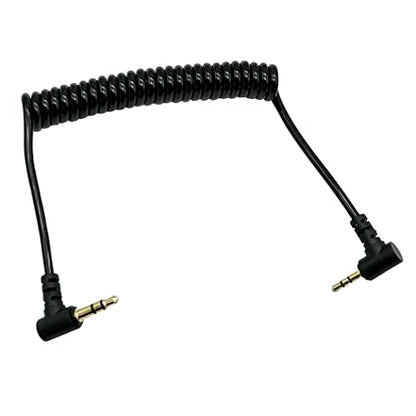 Coiled 2.5mm to 3.5mm Aux Cable;Seadream Coiled Angled 2.5mm Male to 3.5mm Male Audio Adapter Cable Car Auxiliary Audio Cable Cord (1Pack)