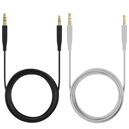 2Pcs Replacement Audio Cable Cord Wire, 3.5mm to 2.5mm Audio Cable for Bose QuietComfort QC45 QC35II QC35 QC25 NC 700 Soundlink Soundtrue Headphones(Black, Grey)