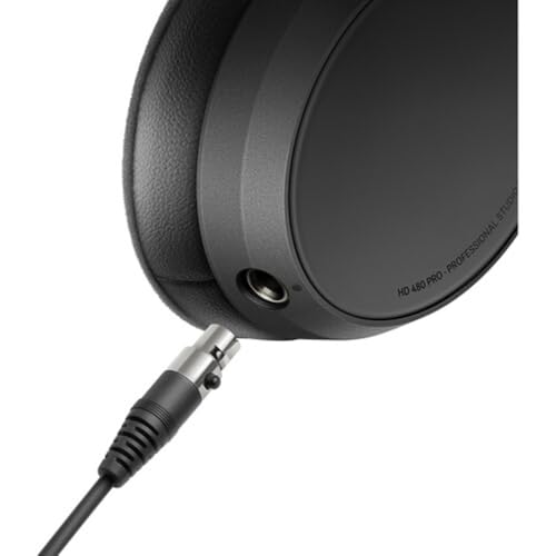 Sennheiser HD 480 PRO Professional Recording & Monitoring Headphones | Bundle with Headphone Stand + Microfiber Cleaning Cloth (3 Items)