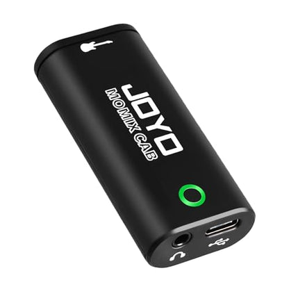 JOYO Guitar Audio Interface for Phone, Direct Monitoring with 6.35mm Input & 3.5mm Headphone Out, USB-C & Lightning Plug & Play, Portable Pocket Size (MOMIX CAB)