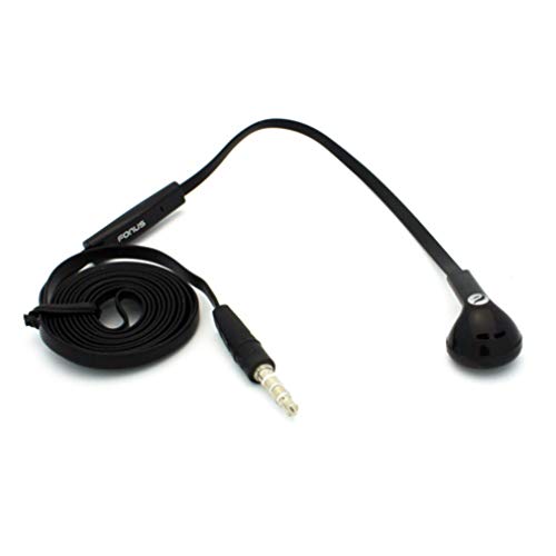 Mono Headset Compatible with Samsung Galaxy A25 5G/A15 5G Phones - Wired Earphone Single Earbud 3.5mm Headphone Flat Black