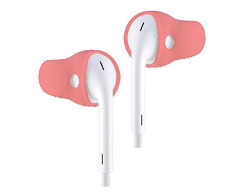 Purest Earbuds Covers Anti-Slip Sport Covers Compatible with Apple EarPods and AirPods (Pale Red) - color: Pale Red