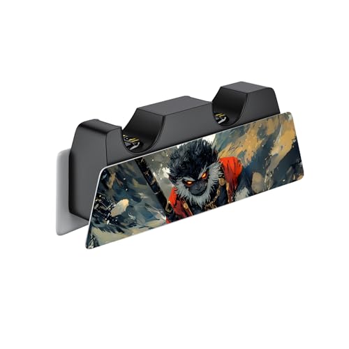 PlayVital Full Set Skin Decal for ps5 Console Digital Edition, Sticker Vinyl Decal Cover for ps5 Controller & Charging Station & Headset & Media Remote - Fallen Wukong - color: Fallen Wukong