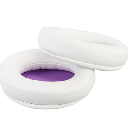 Replacement Ear Pads for ATHM50X M40X M30X M50, Comfortable Protein Leather Headphone Cushions, Sound Insulation Earpads for Studio Headphones, White Purple - color: White Purple