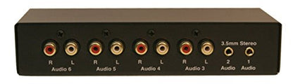 Technolink TC-716 6-Port Stereo Source Selector; Black or Silver, Your Choice (Black) - color: BLACK