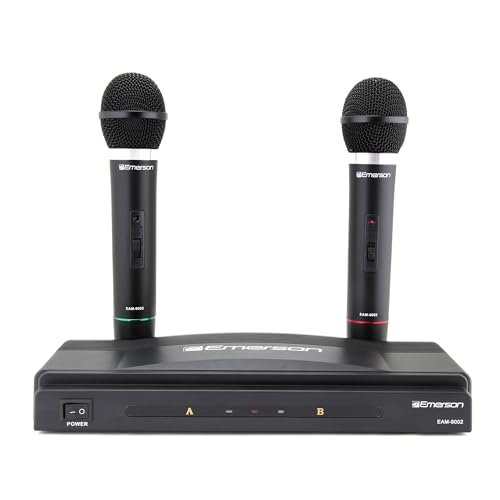 Emerson EAM-9002 Wireless Microphone, Black
